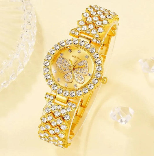 (Nr.12) Iced-Out Uhr für Damen