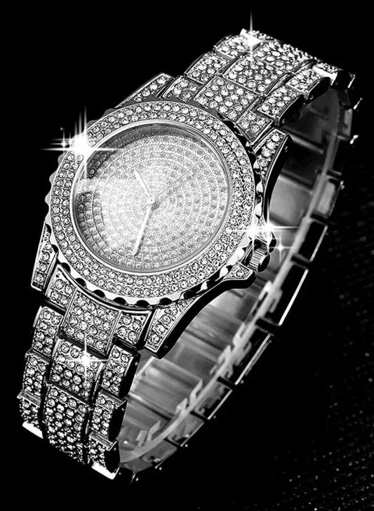 (Nr.93) Iced-Out Damen Uhr